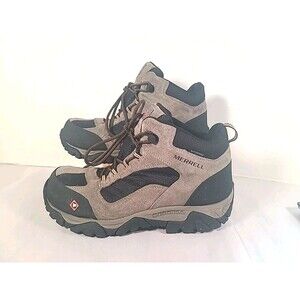 Merrell ASTM-F2413-18 Brown Work Steel Toe Shoes Slip Resistant Men's Size 11